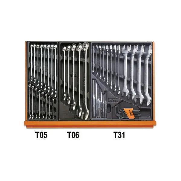 Beta Tools (Article# 5904VI/3T) Set of 144 Assortment Tools for Industrial Maintenance with ABS Thermoformed Trays - BT 059041168 