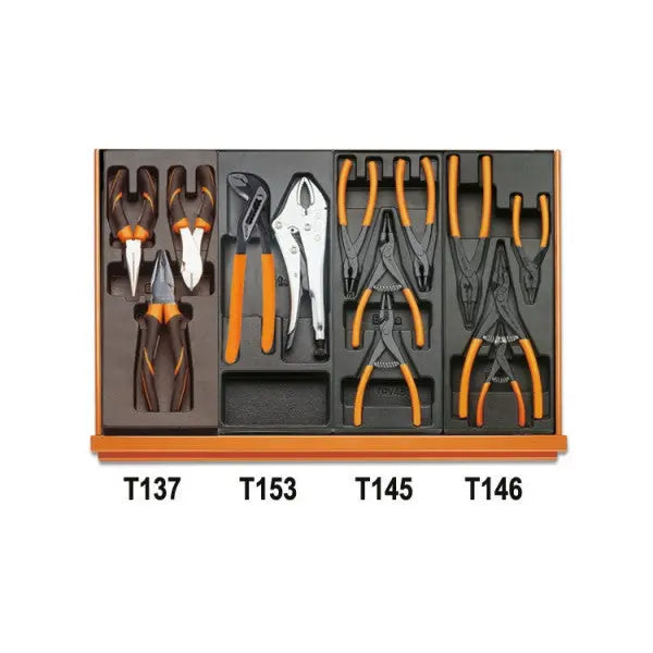 Beta Tools (Article# 5904VI/3T) Set of 144 Assortment Tools for Industrial Maintenance with ABS Thermoformed Trays - BT 059041168 