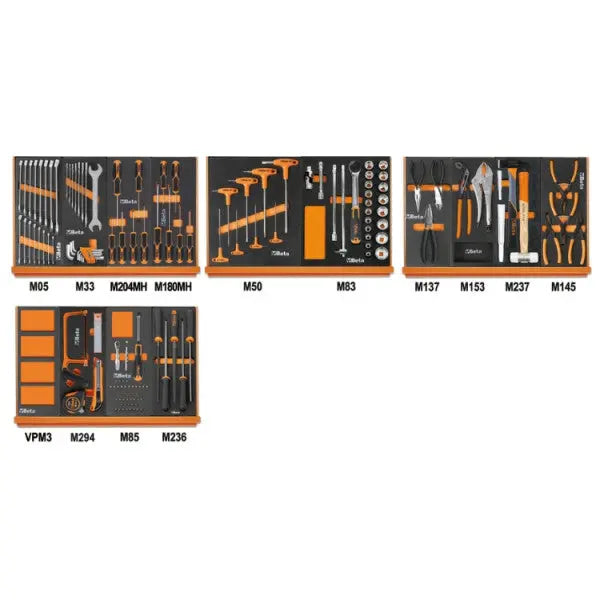 Beta Tools (Article# 5904VU/2M) Set of 144 Assortment Tools for Universal Use with EVA Foam Trays - BT 059041212 