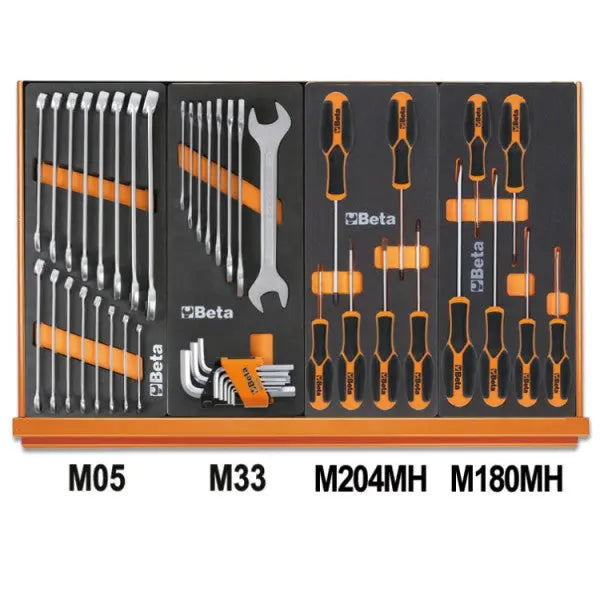 Beta Tools (Article# 5904VU/2M) Set of 144 Assortment Tools for Universal Use with EVA Foam Trays - BT 059041212 