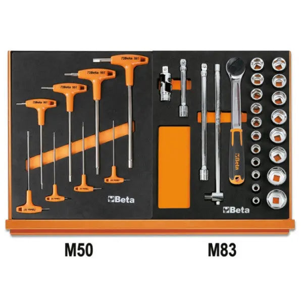 Beta Tools (Article# 5904VU/2M) Set of 144 Assortment Tools for Universal Use with EVA Foam Trays - BT 059041212 