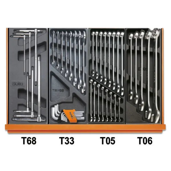 Beta Tools (Article# 5904VU/2T) Set of 104 Assortment Tools for Universal Use with ABS Thermoformed Trays - BT 059041070 