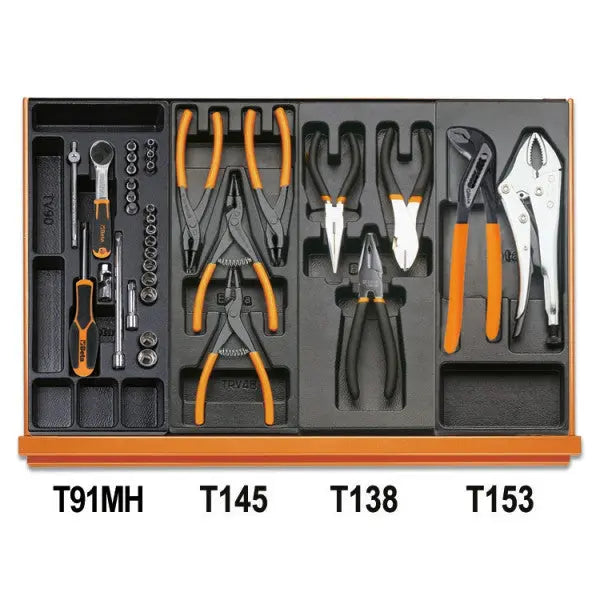 Beta Tools (Article# 5904VU/3T) Set of 146 Assortment Tools for Universal Use with ABS Thermoformed Trays - BT 059041203 