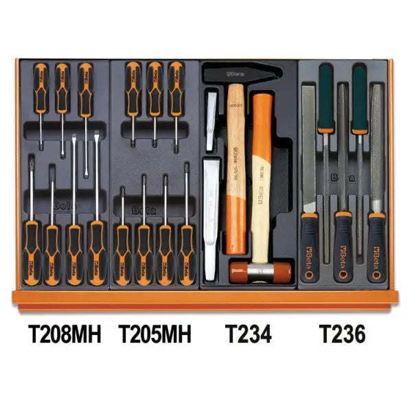 Beta Tools (Article# 5904VU/3T) Set of 146 Assortment Tools for Universal Use with ABS Thermoformed Trays - BT 059041203 