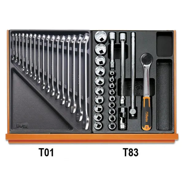 Beta Tools (Article# 5904VU/4T) Set of 197 Assortment Tools for Universal Use with ABS Thermoformed Trays - BT 059241100 