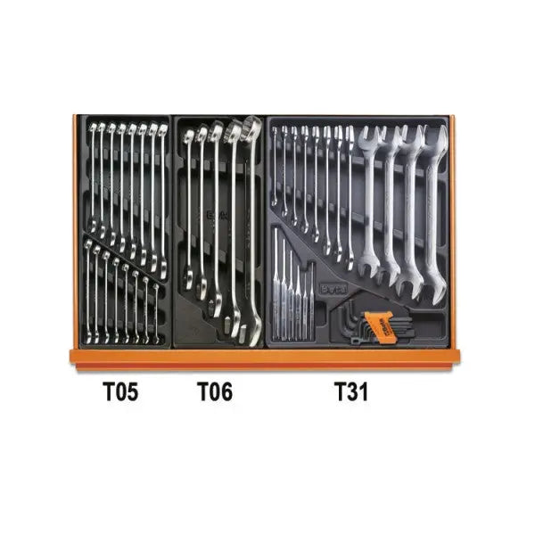 Beta Tools (Article# 5908VG/2T) Set of 193 Assortment Tools for Car Repairs with ABS Thermoformed Trays - BT 059081017 