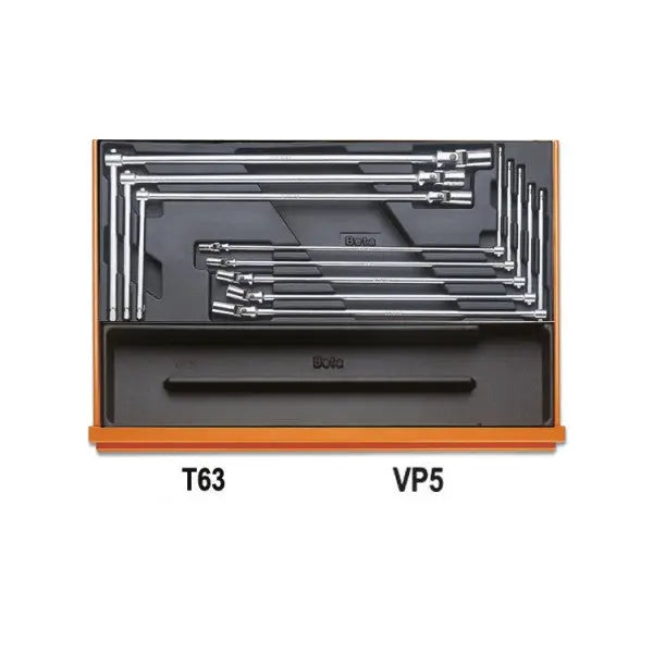Beta Tools (Article# 5908VG/2T) Set of 193 Assortment Tools for Car Repairs with ABS Thermoformed Trays - BT 059081017 