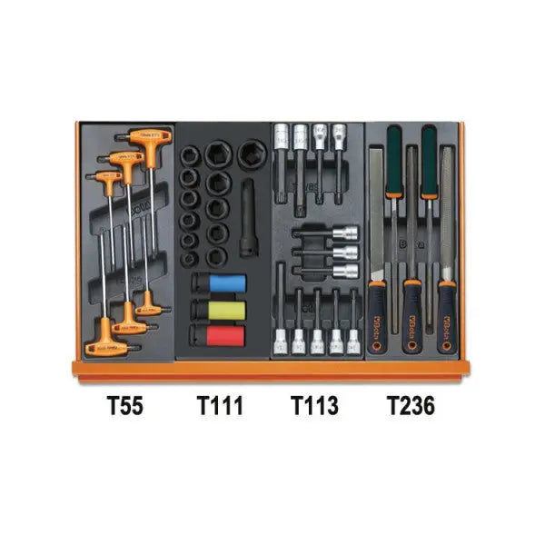 Beta Tools (Article# 5908VG/2T) Set of 193 Assortment Tools for Car Repairs with ABS Thermoformed Trays - BT 059081017 