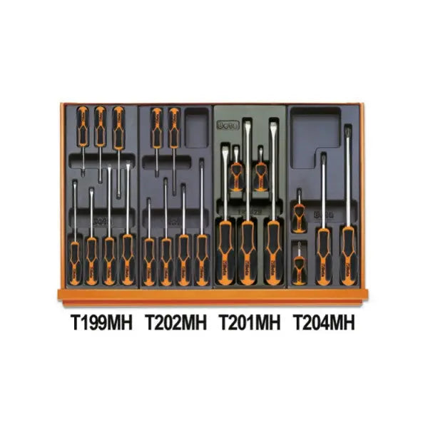 Beta Tools (Article# 5908VI/2T) Set of 232 Assortment Tools for Industrial Maintenance with ABS Thermoformed Trays - BT 059081105 