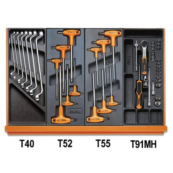 Beta Tools (Article# 5908VU/2T) Set of 161 Assortment Tools for Universal Use with ABS Thermoformed Trays - BT 059081136 