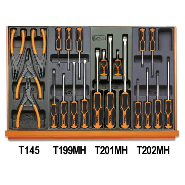 Beta Tools (Article# 5908VU/2T) Set of 161 Assortment Tools for Universal Use with ABS Thermoformed Trays - BT 059081136 