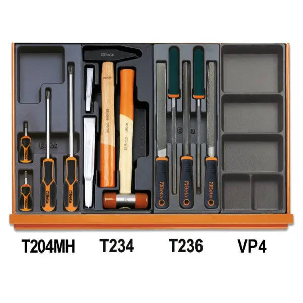 Beta Tools (Article# 5908VU/2T) Set of 161 Assortment Tools for Universal Use with ABS Thermoformed Trays - BT 059081136 