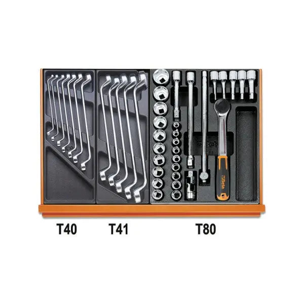 Beta Tools (Article# 5910VI/3T) Set of 261 Assortment Tools for Industrial Maintenance with ABS Thermoformed Trays - BT 059101063 