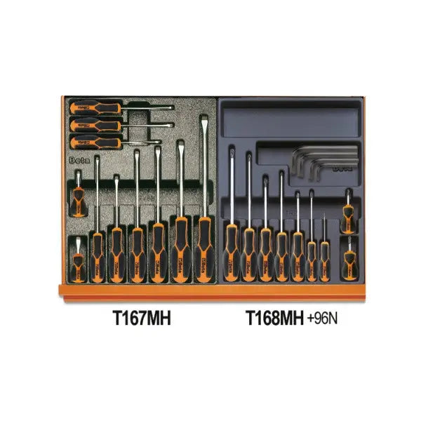 Beta Tools (Article# 5910VI/3T) Set of 261 Assortment Tools for Industrial Maintenance with ABS Thermoformed Trays - BT 059101063 