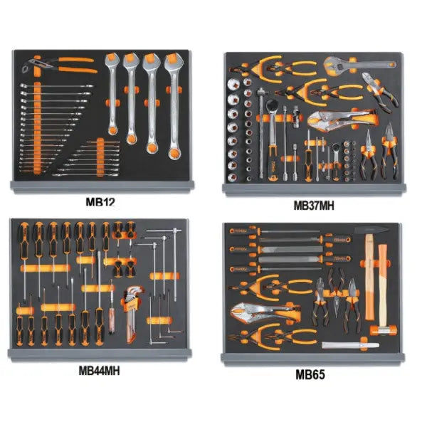 Beta Tools (Article# 5935VI/2MB) Set of 133 Assortment Tools for Industrial Maintenance with EVA Foam Trays - BT 059351316 