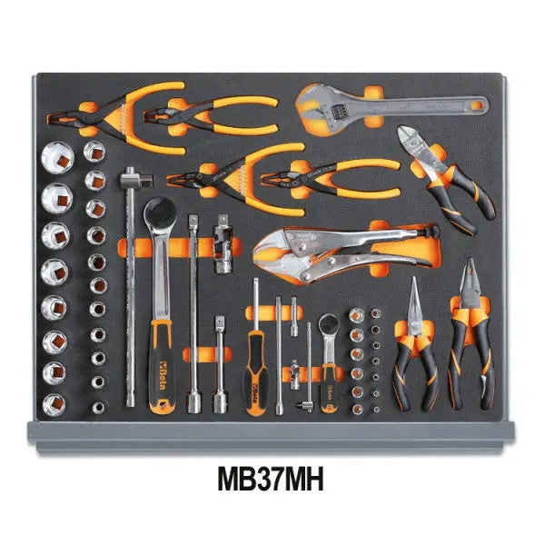 Beta Tools (Article# 5935VI/2MB) Set of 133 Assortment Tools for Industrial Maintenance with EVA Foam Trays - BT 059351316 