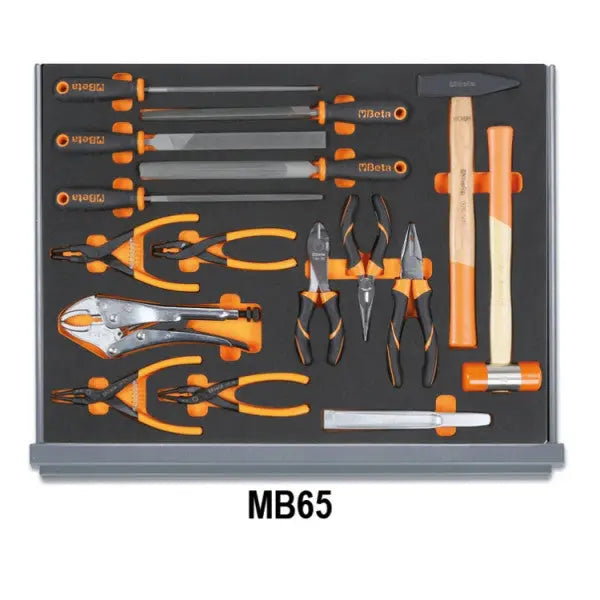 Beta Tools (Article# 5935VI/2MB) Set of 133 Assortment Tools for Industrial Maintenance with EVA Foam Trays - BT 059351316 