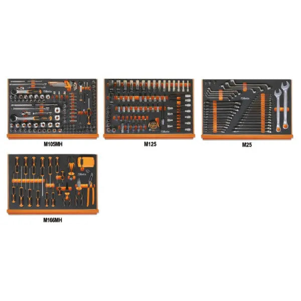 Beta Tools (Article# 5988L/4M) Set of 273 Assortment Tools for Car Repairs with EVA Foam Trays - BT 059881088 