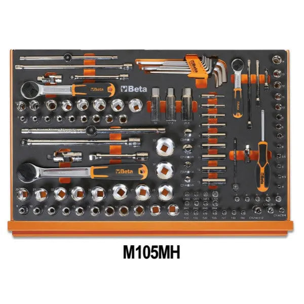 Beta Tools (Article# 5988L/4M) Set of 273 Assortment Tools for Car Repairs with EVA Foam Trays - BT 059881088 