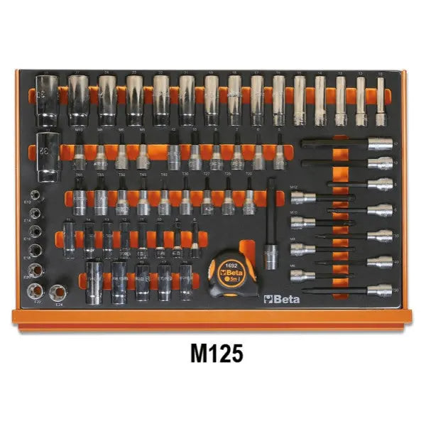 Beta Tools (Article# 5988L/4M) Set of 273 Assortment Tools for Car Repairs with EVA Foam Trays - BT 059881088 