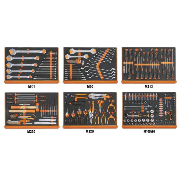Beta Tools (Article# 5988U6/M) Set of 214 Assortment Tools for Universal Use with EVA Foam Trays - BT 059881430 