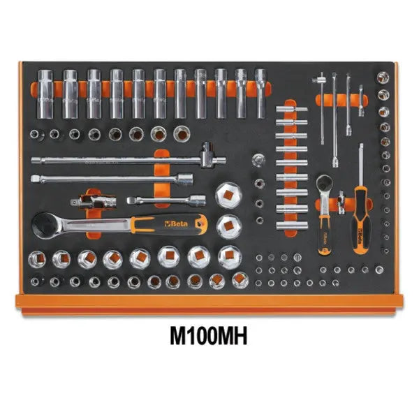 Beta Tools (Article# 5988U6/M) Set of 214 Assortment Tools for Universal Use with EVA Foam Trays - BT 059881430 