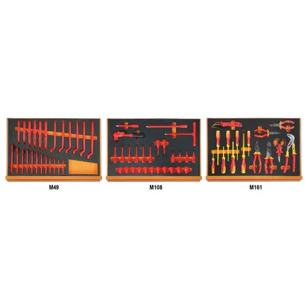 Beta Tools (Article# 5988 VHB-MQ) Set of 66 Assortment Tools for Electrotechnical Maintenance with EVA Foam Trays - BT 059880300 