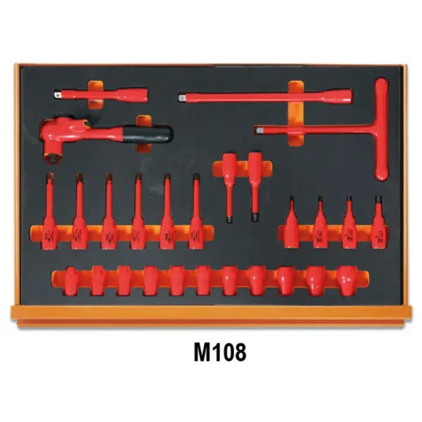 Beta Tools (Article# 5988 VHB-MQ) Set of 66 Assortment Tools for Electrotechnical Maintenance with EVA Foam Trays - BT 059880300 