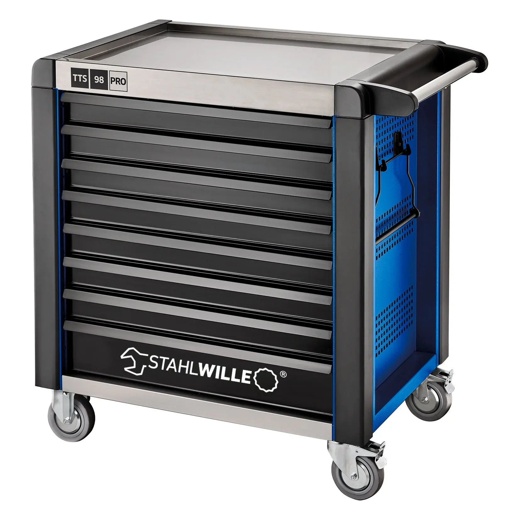 Stahlwille 8-Drawer Blue and Black Tool Trolley, Load Capacity 1400 Kg - ST 81200173 Stahlwille