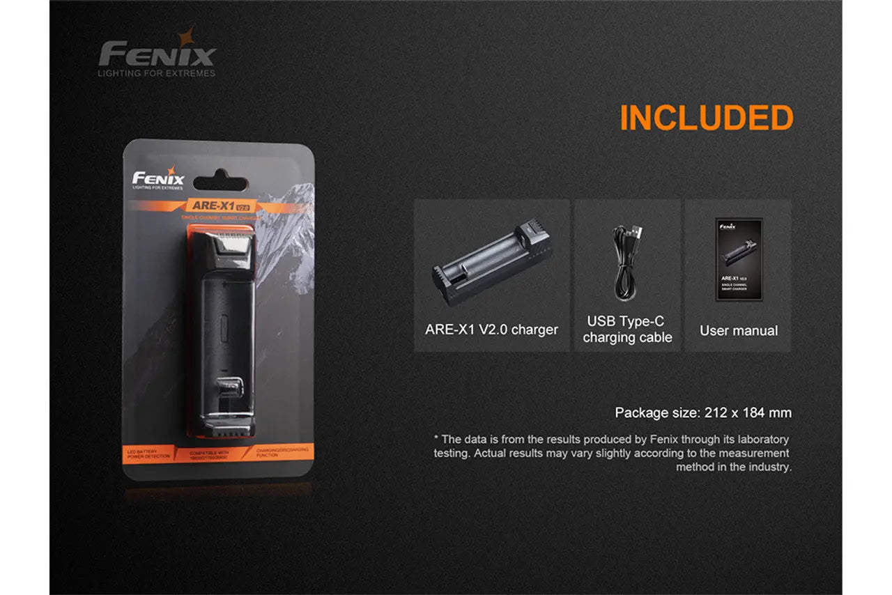Fenix V2.0 Single Bay Smart Battery Charger - F FX-AREX1-V2 Fenix