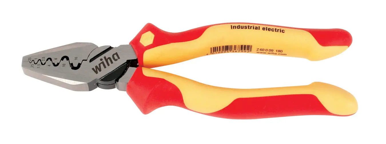 Wiha 32945, Insulated Industrial Crimping Pliers 7" Wiha