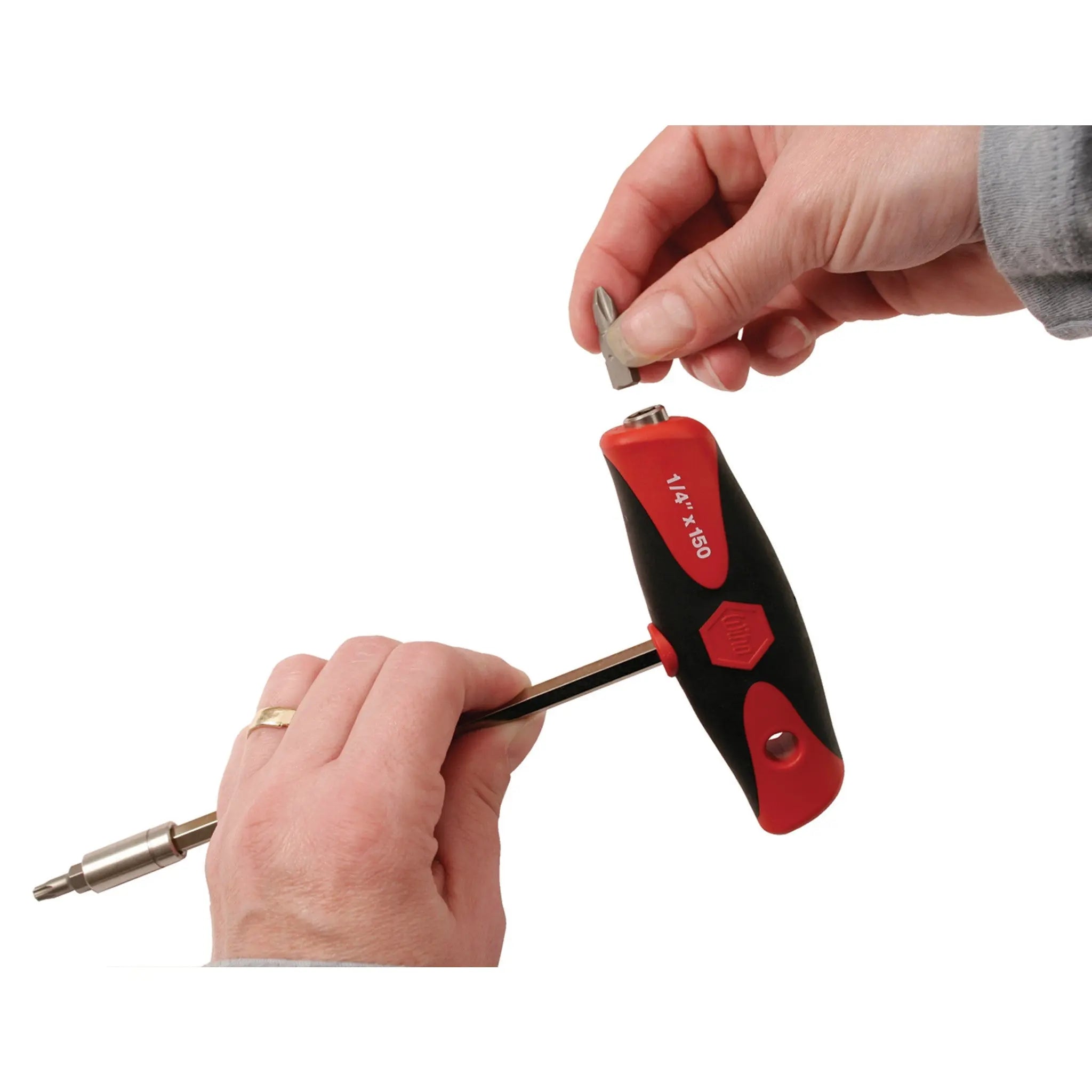 Wiha T-Handle Bit Holder, 1/4 in x 150mm - WI 38802 Wiha