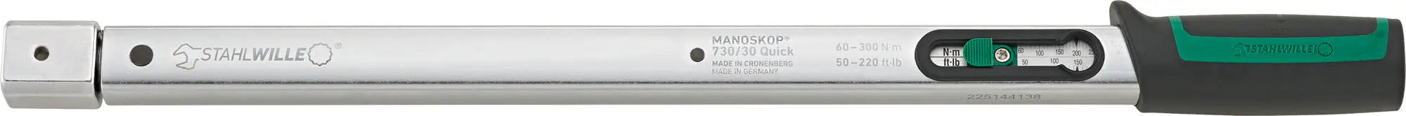 Stahlwille MANOSKOP Service Torque Wrench with Holder for Insert Tools, Size 30 - ST 50184030 Stahlwille