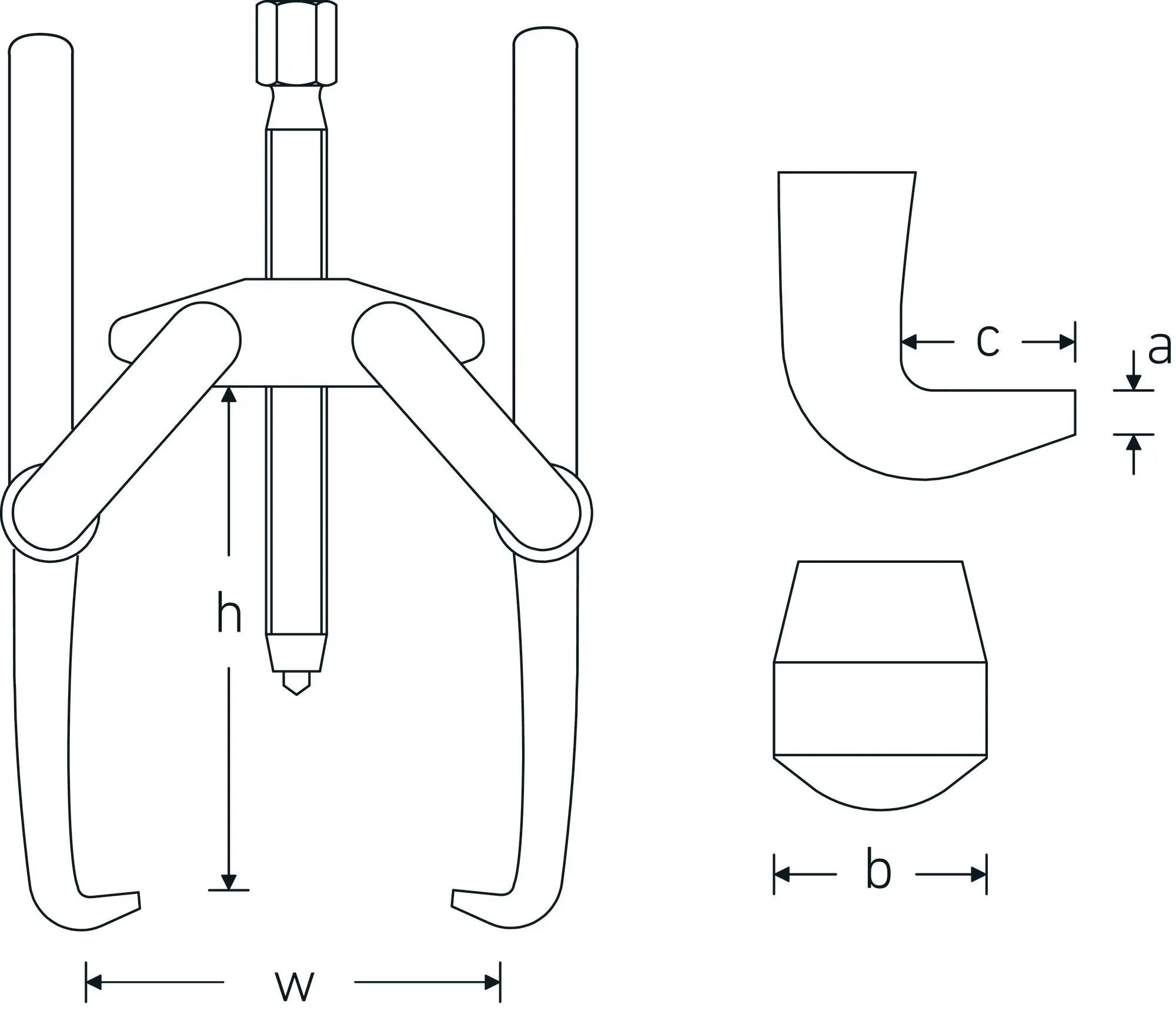 Stahlwille 2-Arm Puller, 1, 22mm - ST 71025001 Stahlwille