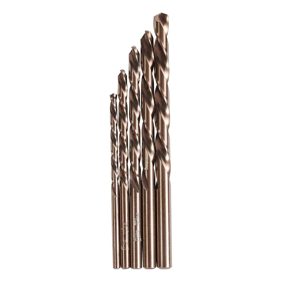 KnKut Set of 5 Fractional Jobber Length Left Hand Drill Bit - 5KK6 KnKut