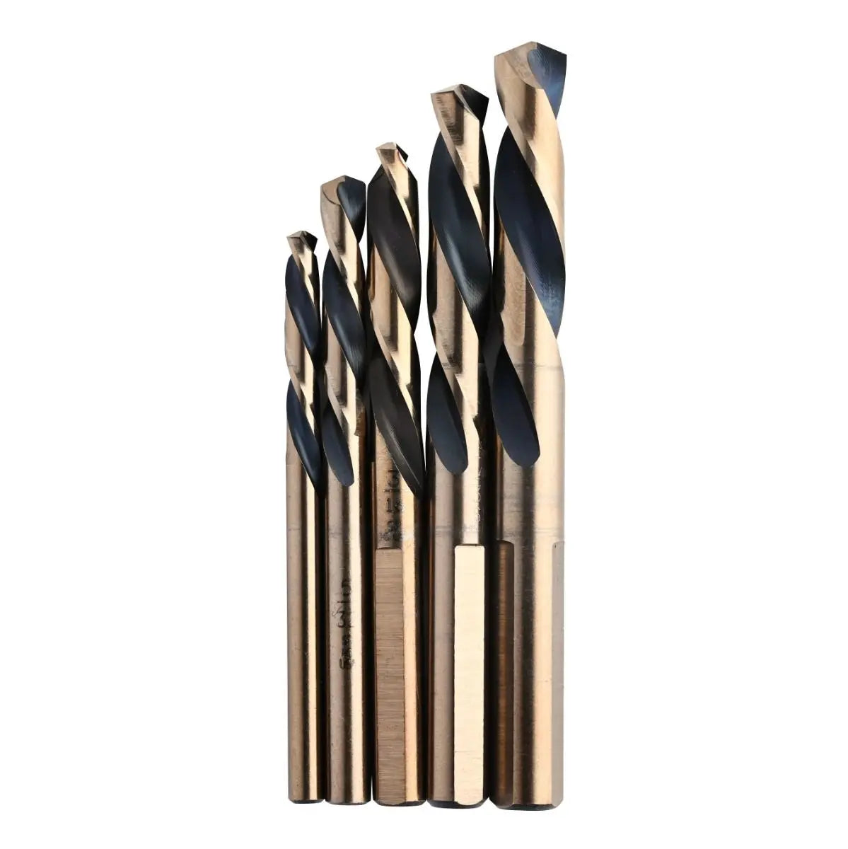 KnKut Set of 5 Fractional Short Stubby Length Left Hand Drill Bit - 5KK7-LH KnKut