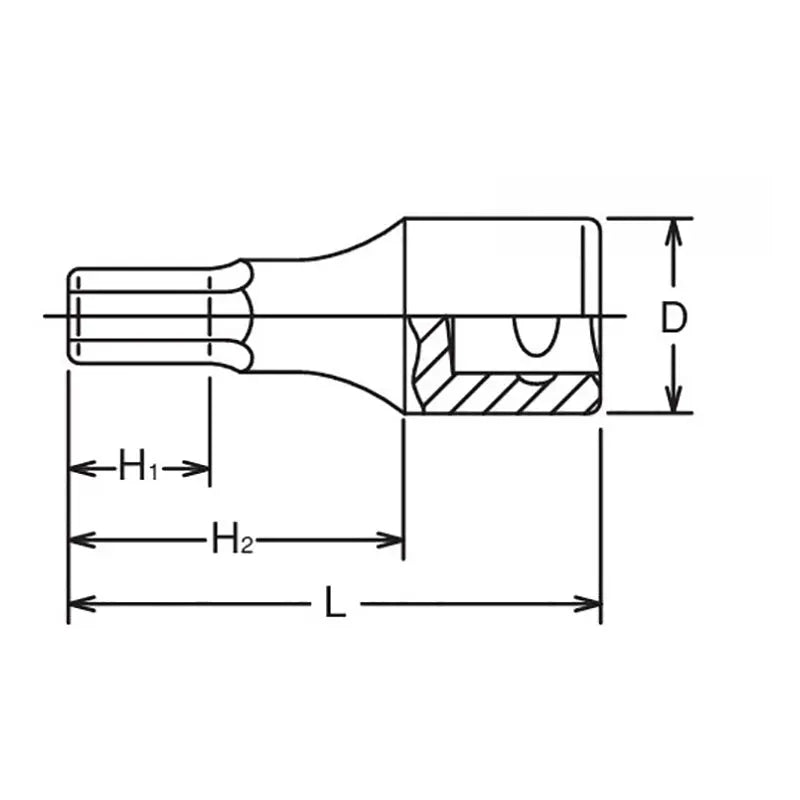Ko-ken Tools 3/4 Sq. Dr. Bit Socket 14mm Hex Length 75mm Ko-ken Tools