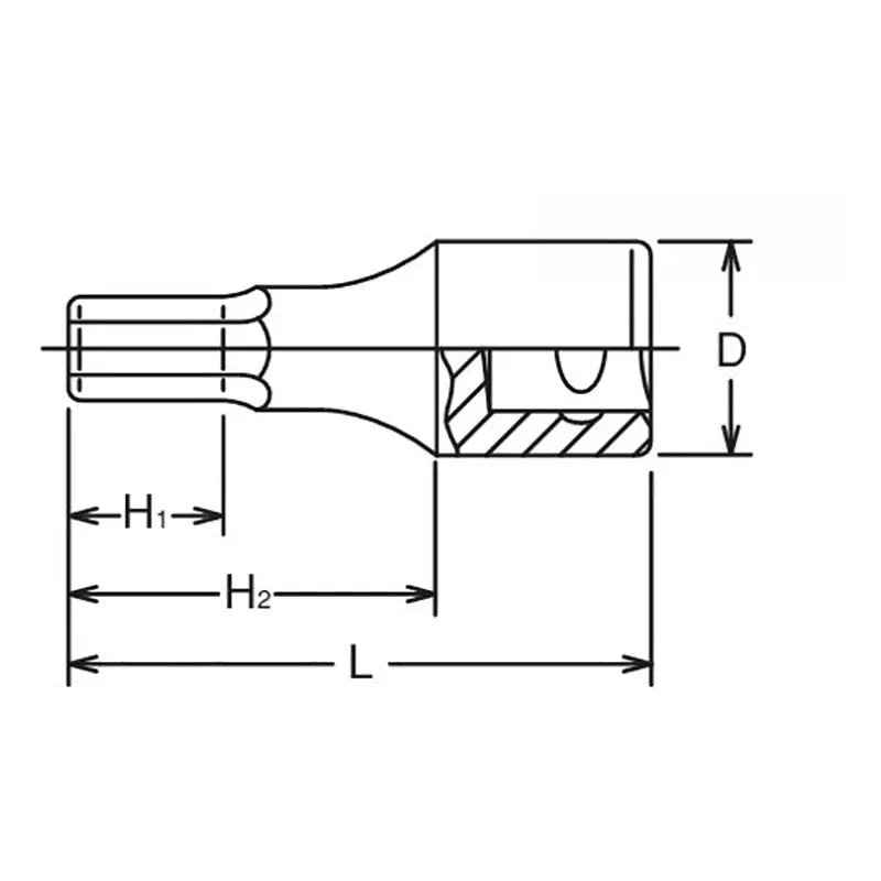 Ko-ken Tools 3/4 Sq. Dr. Bit Socket 18mm Hex Length 75mm Ko-ken Tools