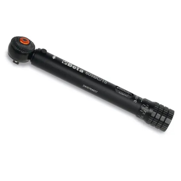 Beta Tools (Article# 605BC/15) Aluminum Compact Click-Type Torque Wrench, 15 Nm - BT 006050015 