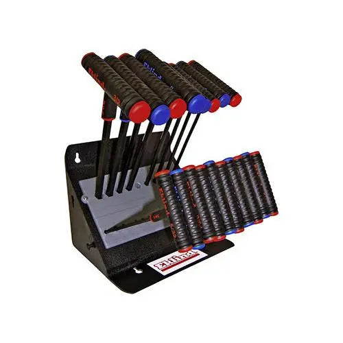 Eklind Set of 19 Power-T Ball End Hexagon Key with T-Handle and Stand Combo Pack - EK 60825 Hexagon Key Set Eklind