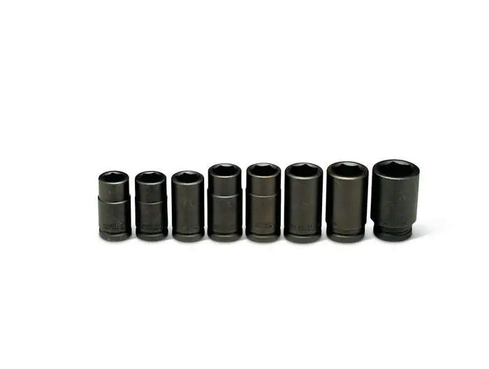 Wright Tool 8 Piece 3/4 in Drive 6-Point Deep SAE Black Oxide Impact Socket Set, 1-1/16 - 7/8 in - WT 608 Socket Set Wright Tool