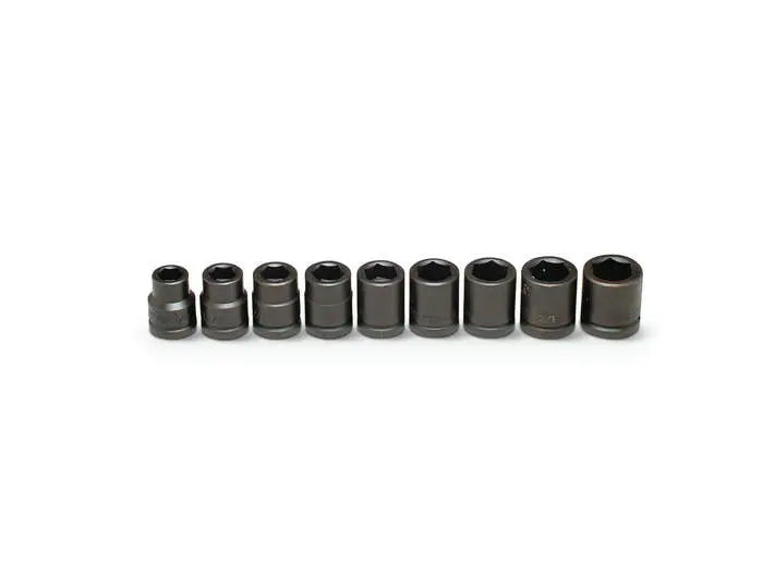 Wright Tool 9 Piece 3/4 in Drive 6-Point Standard SAE Black Oxide Impact Socket Set, 3/4 - 1-1/4 in - WT 609 Socket Set Wright Tool