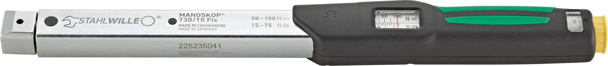 Stahlwille MANOSKOP Service Torque Wrench with Holder for Insert Tools, Size 10 - ST 96503010 Stahlwille