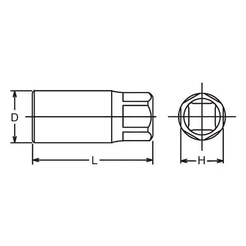 Ko-ken Tools Stud puller 28mm 46mm Hex Length 125mm Ko-ken Tools
