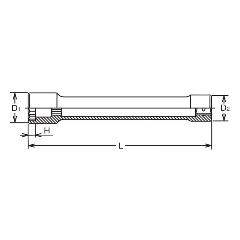 Ko-ken Tools 3/4 Sq. Dr. Extra Long Wheel Nut Socket 32mm 6 point Length 400mm Ko-ken Tools
