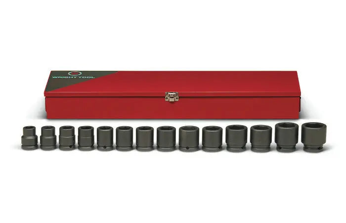 Wright Tool 14 Piece 3/4 in Drive 6-Point Metal Boxed SAE Black Oxide Socket Set, 1 - 7/8 in - WT 610 Socket Set Wright Tool