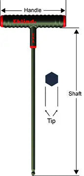 Eklind Power-T Ball End Hexagon Key with T-Handle 7/64 in - EK 61807 Hexagon Key Eklind
