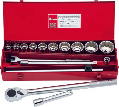 Ko-ken Tools 3/4 Sq. Dr. 18 Piece 12-Point SAE Socket Set 7/8-2" Ko-ken Tools