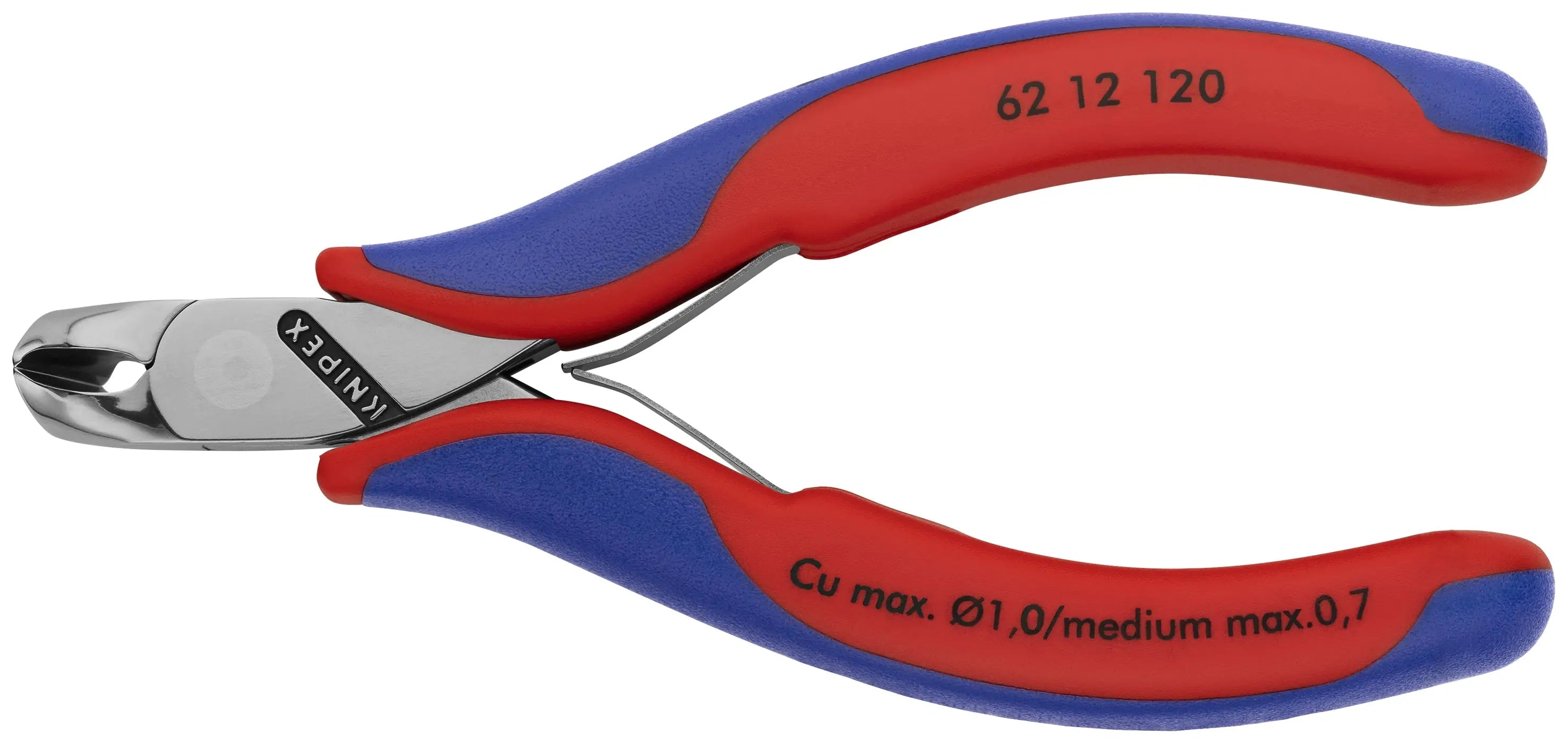 Knipex 62 12 120 KN | Electronics Oblique Cutting Nippers, Multi-Component Knipex