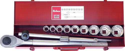 Ko-ken Tools 3/4 Sq. Dr. 12 Piece 12-Point SAE Socket Set 7/8-2" Ko-ken Tools